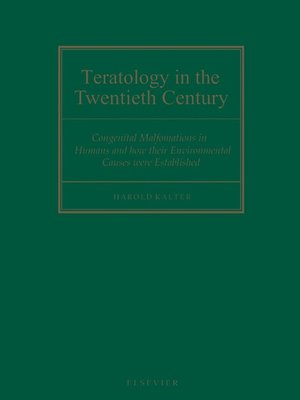 cover image of Teratology in the Twentieth Century